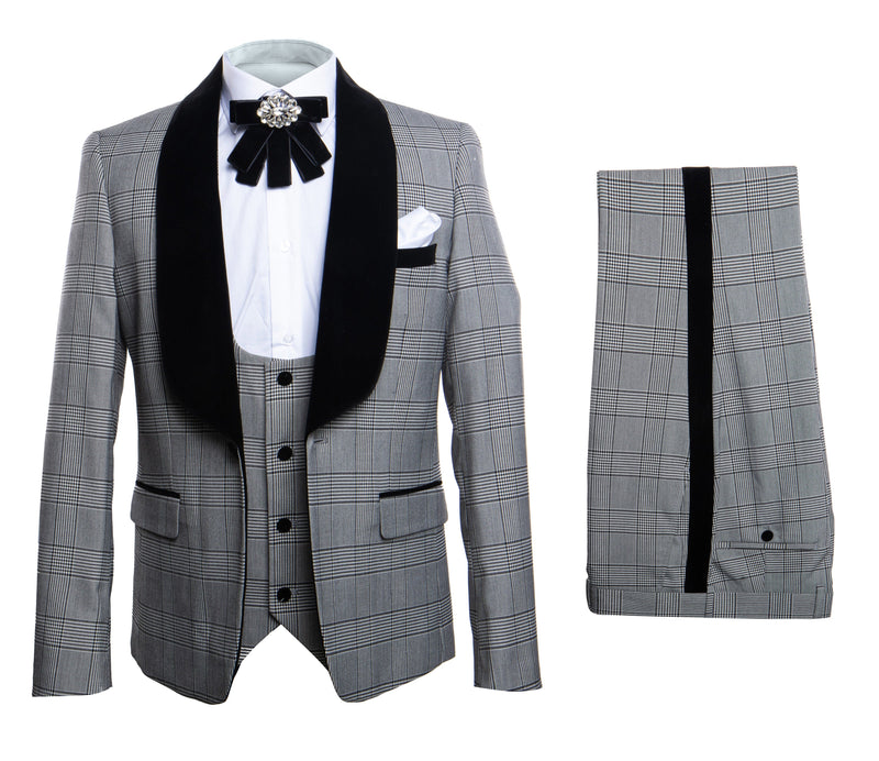 Rossi Man RM1295 â€“ Classic 3-Piece Smoking Tuxedo for Men