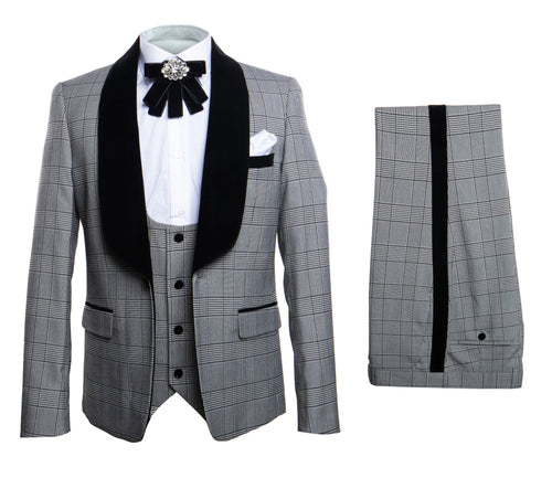 Rossi Man RM1295 – Classic 3-Piece Smoking Tuxedo for Men