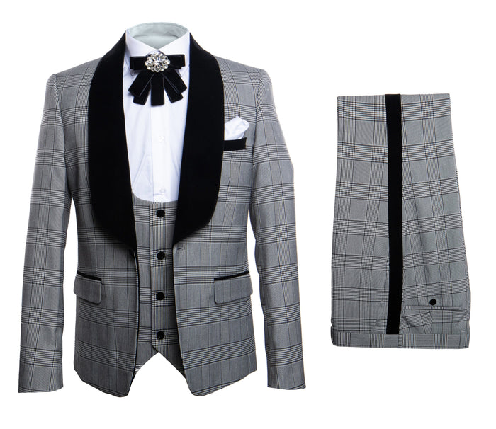 Rossi Man RM1295 â€“ Classic 3-Piece Smoking Tuxedo for Men