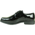 Mens Classic Plain Square Toe Shiny Patent Tuxedo Dress Shoe In Black