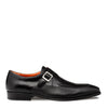Pego Black Monk Strap Shoes by Mezlan – Deerskin & Shiny Calf Leather Dress Shoes Made in Spain