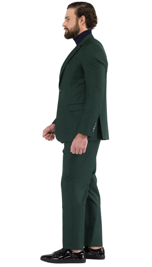 Oslo Hunter Green Slim Fit Notch Lapel 2 Piece Suit