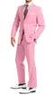 Paul Lorenzo Mens Pink Slim Fit 2 Piece Suit