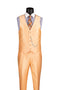 Slim Fit 3 Piece Satin Suit in Melon