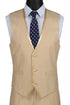 Leonardo Collection - Slim Fit Tuxedo 2 Buttons 3 Piece Beige Suit