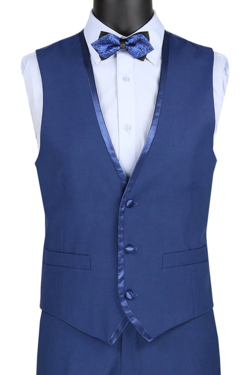 Leonardo Collection – Slim Fit 2-Button 3-Piece Suit in Blue