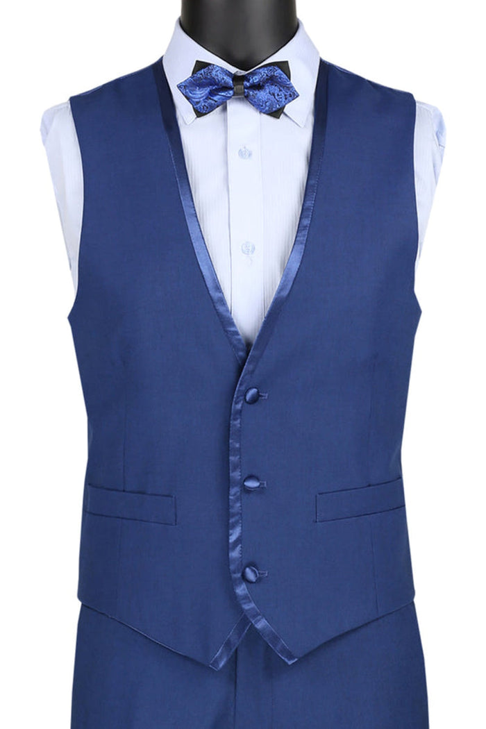 Leonardo Collection – Slim Fit 2-Button 3-Piece Suit in Blue
