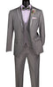 Leonardo Collection - Slim Fit Tuxedo 2 Button 3 Piece Suit Light Gray