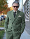 Sage Green Double Breasted Suit - Mens Summer Color Light Weight Suit