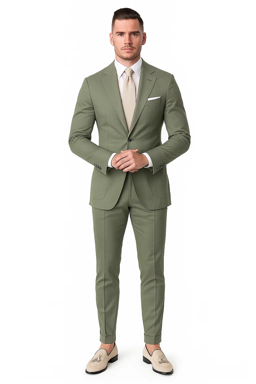 Sage Green Groomsmen Suit
