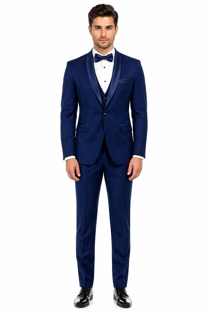 Sapphire Cobalt Blue - Light Navy Blue Tuxedo - Indigo Tuxedo - Wedding Tuxedo Suit