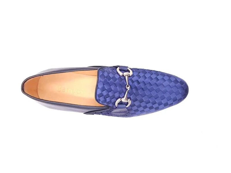 Carrucci Satin Weave Leather Bit Loafer