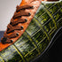 Marco Di Milano Saulo Men's Shoes Green & Cognac Exotic Ostich / Alligator Casual Sneakers