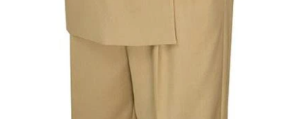 Ramses Collection - Beige Regular Fit Double Breasted 2 Piece Suit with Flexible Elastic Waistband