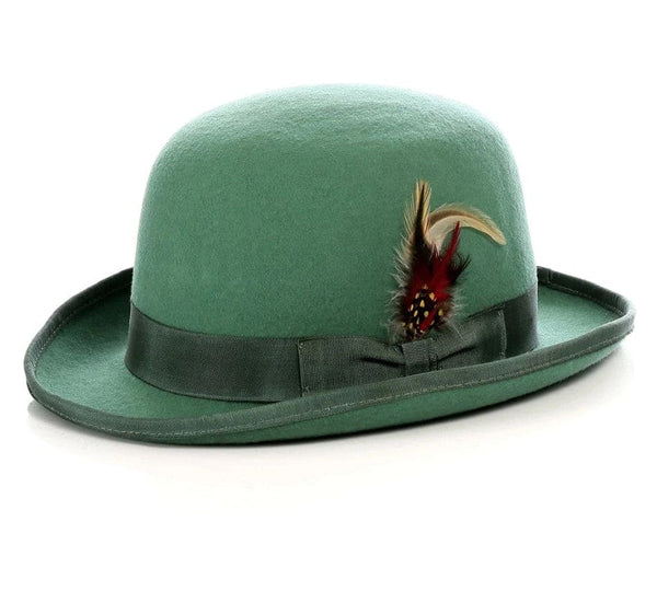 Mens Derby Hat in Emerald Green