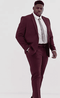 Big Size - Burgundy Suit