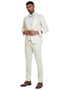 Ivory paisley tuxedo for men, ideal for weddings and proms. Features a shawl lapel, fitted jacket, and matching trousers. Designer style with a sophisticated paisley design.
