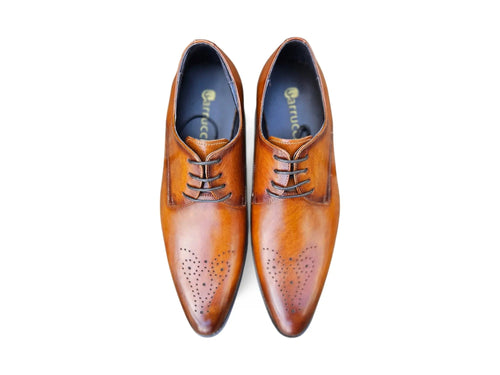 Men’s Signature Burnished Leather Derby Shoes
