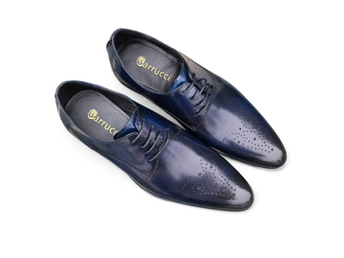 Menâ€™s Signature Burnished Leather Derby Shoes