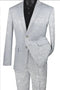Mens Slim Fit Shiny Paisley Prom and Silver Grey Wedding Suit