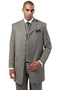 Mens Long Vested Fashion Zoot Silver Grey Suit