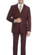 Men's Burgundy Two Button 65% Tetron 35% Viscose Slim Fit Burgundy Suit - AlbertoNardoniStore