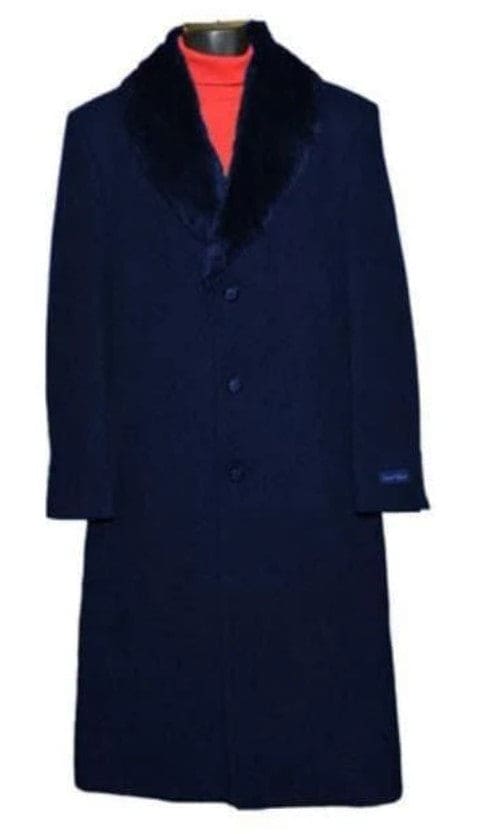 Mens Full Length Wool and Cashmere Overcoat - Winter Topcoats