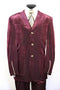 Men's   Burgundy ~ Maroon Suit  ~ Wine Zoot Suit Patch Pocket Burgundy Suit