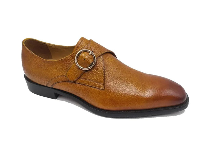 Carrucci Single Monk Strap Plain Toe Shoes