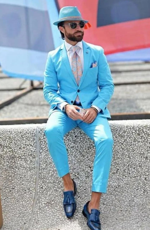 Mens Suits Sky Blue