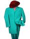 Mens 2PC Classic Long Fashion Zoot Sky Blue Suit