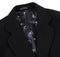 Mens Black Overcoat -Black Fall-Winter Essential Slim Fit Overcoat Wool Blend