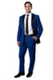 Men's Slim Fit One Button Peak Lapel Wedding Tuxedo in Royal Blue