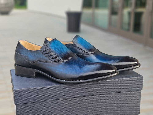 Sleek Slip-On Loafers with Lace Accent