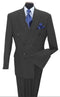 Mens Grey Pinstripe Suit Classic Double Breasted - Gray Pinstripe Suit