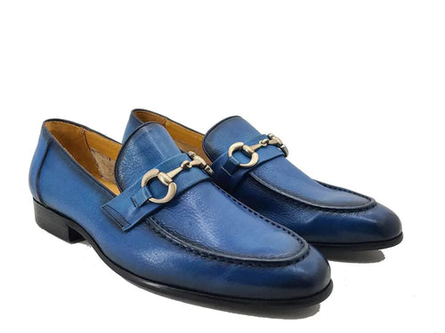 Soft Calfskin Loafer with Gold Horse Bit Detail