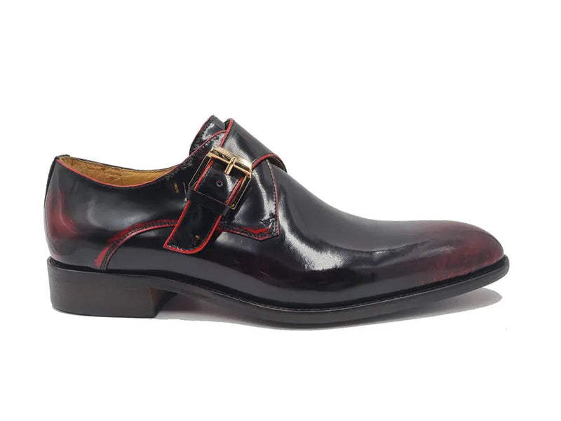 Carrucci Soft Calf Patent Leather Single Monk Slip-on