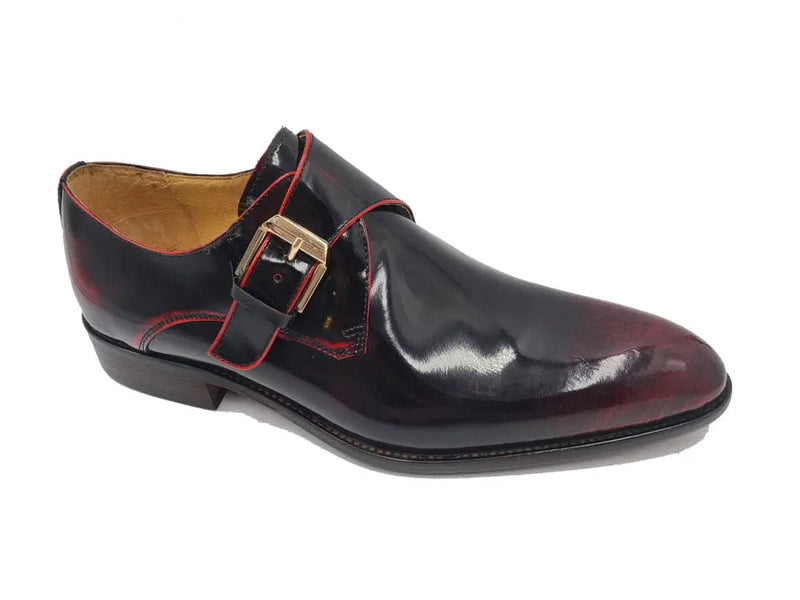 Carrucci Soft Calf Patent Leather Single Monk Slip-on