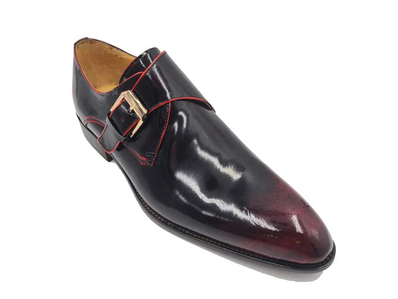 Carrucci Soft Calf Patent Leather Single Monk Slip-on