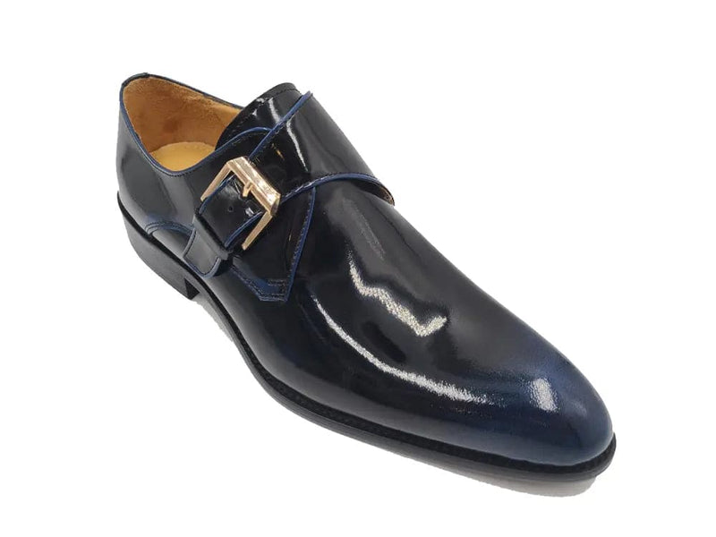 Carrucci Soft Calf Patent Leather Single Monk Slip-on