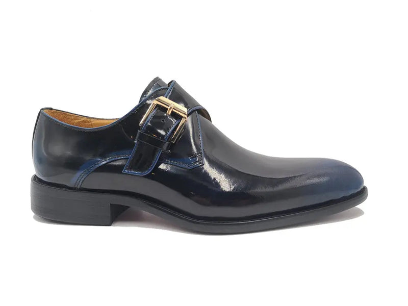 Carrucci Soft Calf Patent Leather Single Monk Slip-on