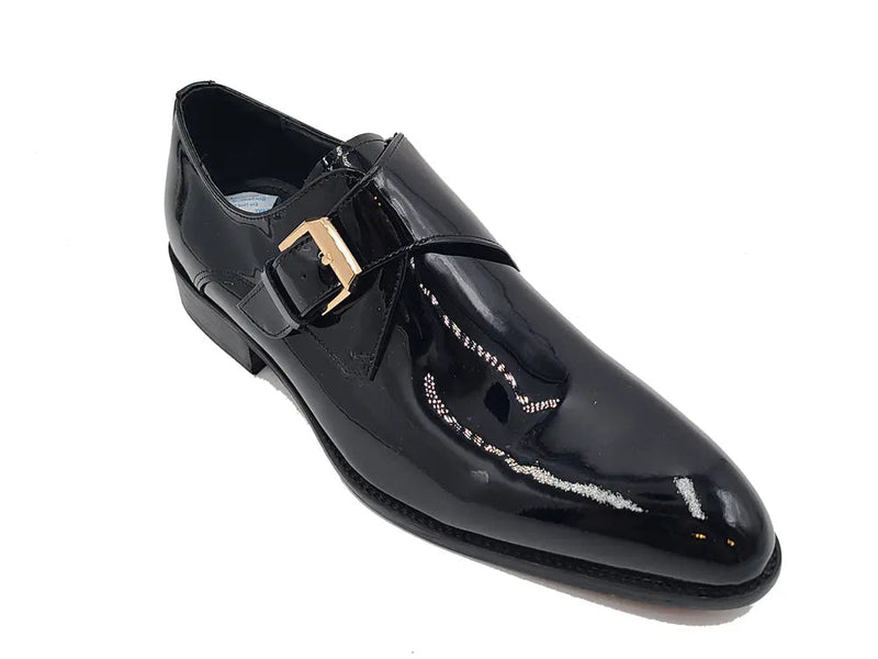 Carrucci Soft Calf Patent Leather Single Monk Slip-on