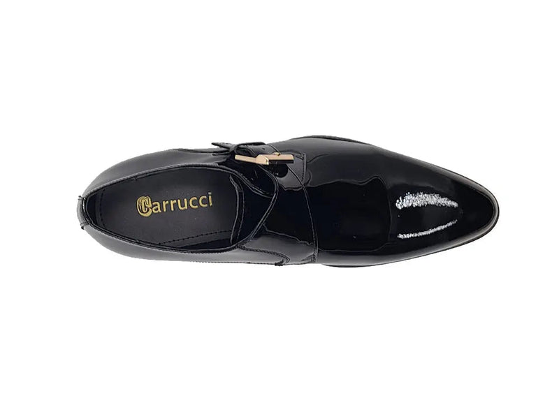 Carrucci Soft Calf Patent Leather Single Monk Slip-on