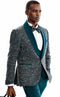 Mens One Button Vested Shawl Lapel Solid Vest Green Prom Tuxedo