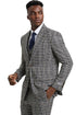 Men's Stacy Adams Vested Modern Fit Houndstooth Glen Plaid Suit in Grey & Green