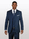 Statement Men's Solid Sapphire Tailored Fit 100% Wool Vested Suits