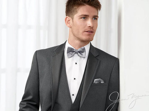 Smoking Traje - Esmoquin - Smoking Para Hombre - Steel Grey Tuxedo Notch Lapel