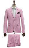 Stretch Fabric Suits - Slim Fit Suit in Color Pink - Giovanni Testi Traveller Suit GTRVL2N-01 PINK