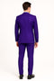 Purple Tuxedo Suit for Men â€“ Stylish Two-Piece Prom and Wedding Suit with Matching Satin Lapel