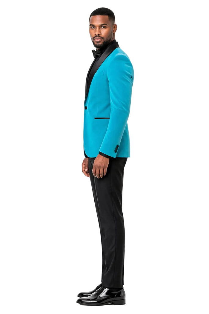 Aqua Blue Dinner Jacket - Tiffany Color Mens Blazer